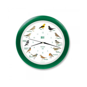 Orologio con uccelli verde