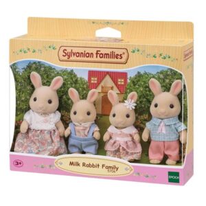Famiglia conigli latte