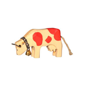 Mucca 1 rossa che bruca