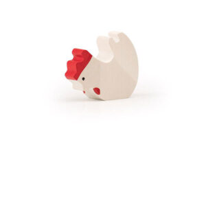 Gallina bianca che mangia