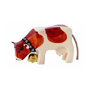 Mucca 1 Red Holstein che bruca