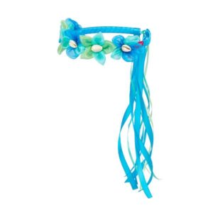 Cerchietto fiori conchiglie blu