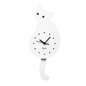 Orologio gatto bianco