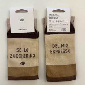 Calze "Sei lo zuccherino del mio espresso"
