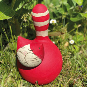Gatto a righe rosso